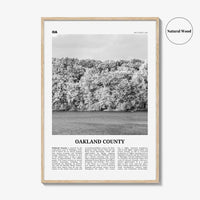 Oakland County Print Black and White, Oakland County Wall Art, Oakland County Poster, Oakland County Photo, Oakland Wall Décor, Oakland Map