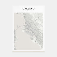 Oakland Map Portrait Poster
