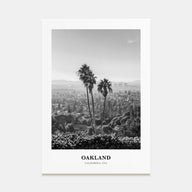 Oakland Portrait B&W No 1 Poster