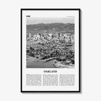 Oakland Print Black and White No 1, Oakland Wall Art, Oakland Poster, Oakland Photo, Oakland Decor, California, USA, United States