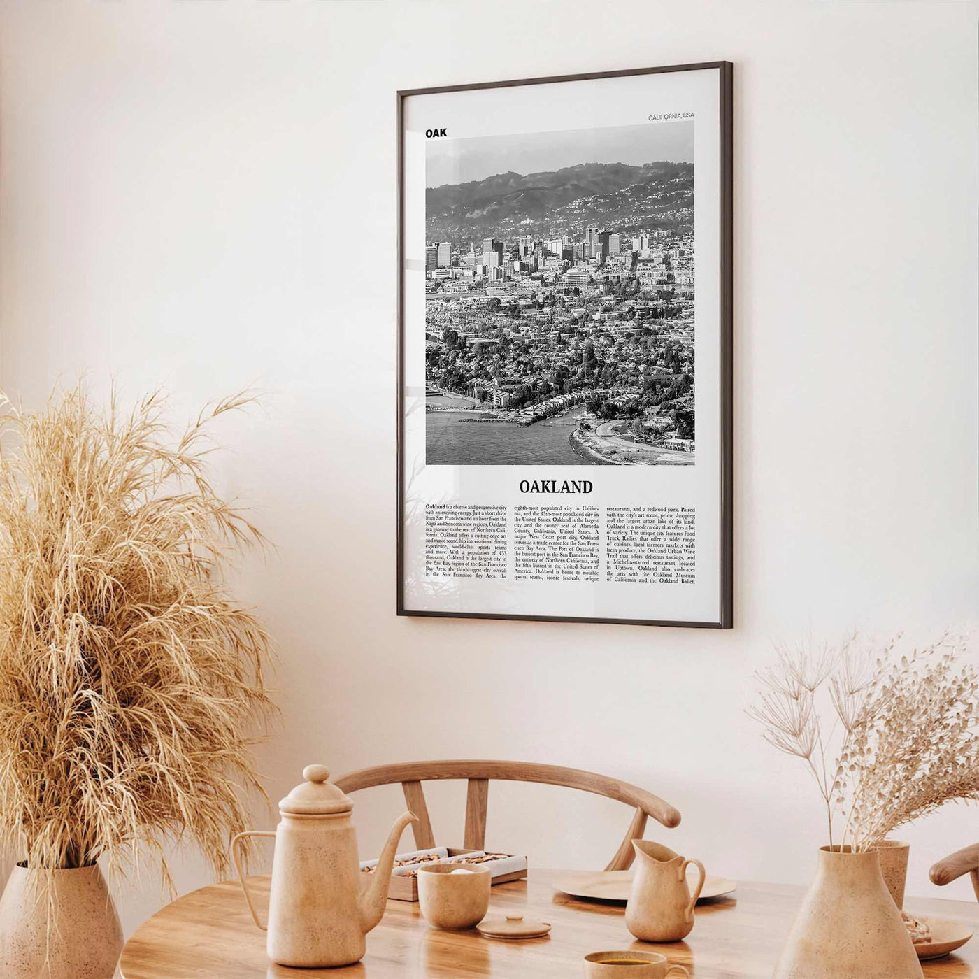 Oakland Print Black and White No 1, Oakland Wall Art, Oakland Poster, Oakland Photo, Oakland Decor, California, USA, United States