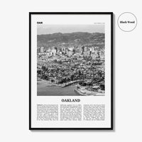 Oakland Print Black and White No 1, Oakland Wall Art, Oakland Poster, Oakland Photo, Oakland Decor, California, USA, United States
