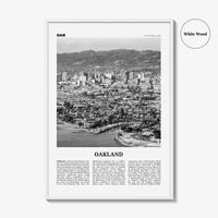 Oakland Print Black and White No 1, Oakland Wall Art, Oakland Poster, Oakland Photo, Oakland Decor, California, USA, United States