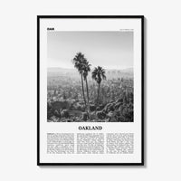 Oakland Print Black and White No 2, Oakland Wall Art, Oakland Poster, Oakland Photo, Oakland Decor, California, USA, United States