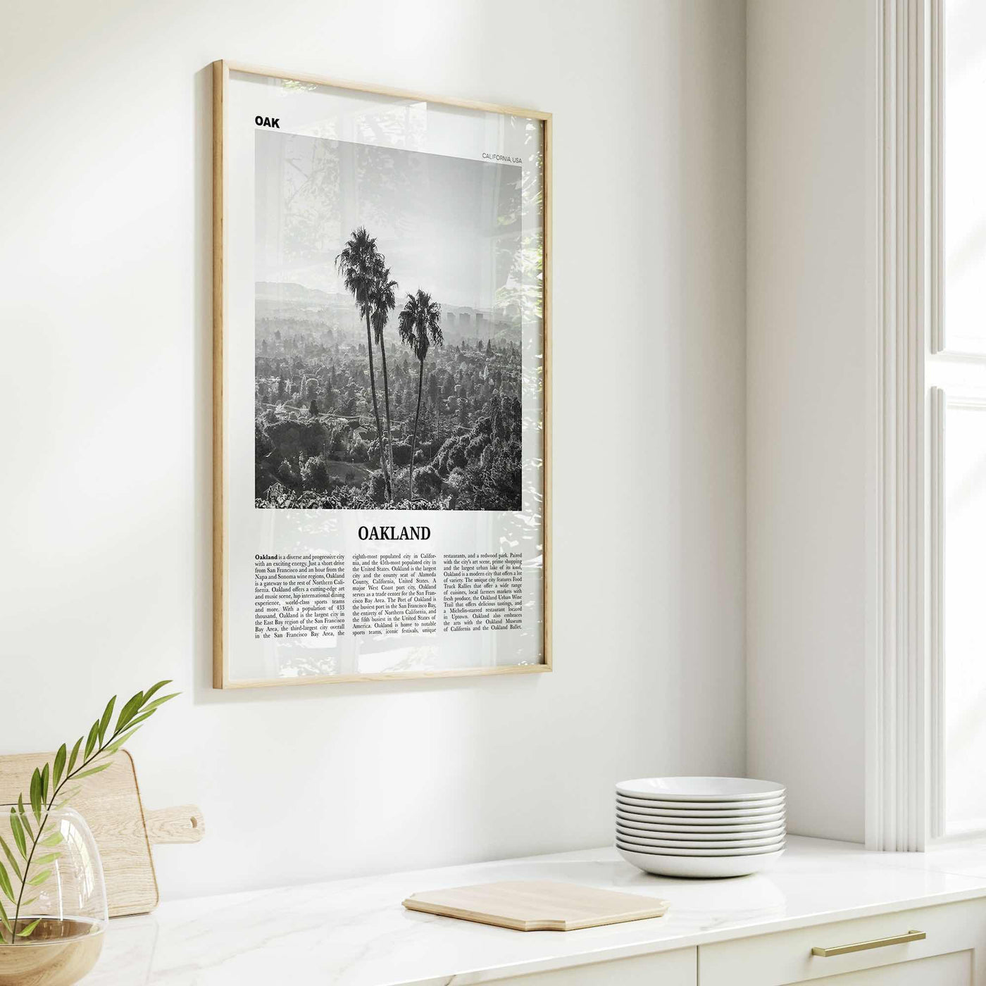 Oakland Print Black and White No 2, Oakland Wall Art, Oakland Poster, Oakland Photo, Oakland Decor, California, USA, United States