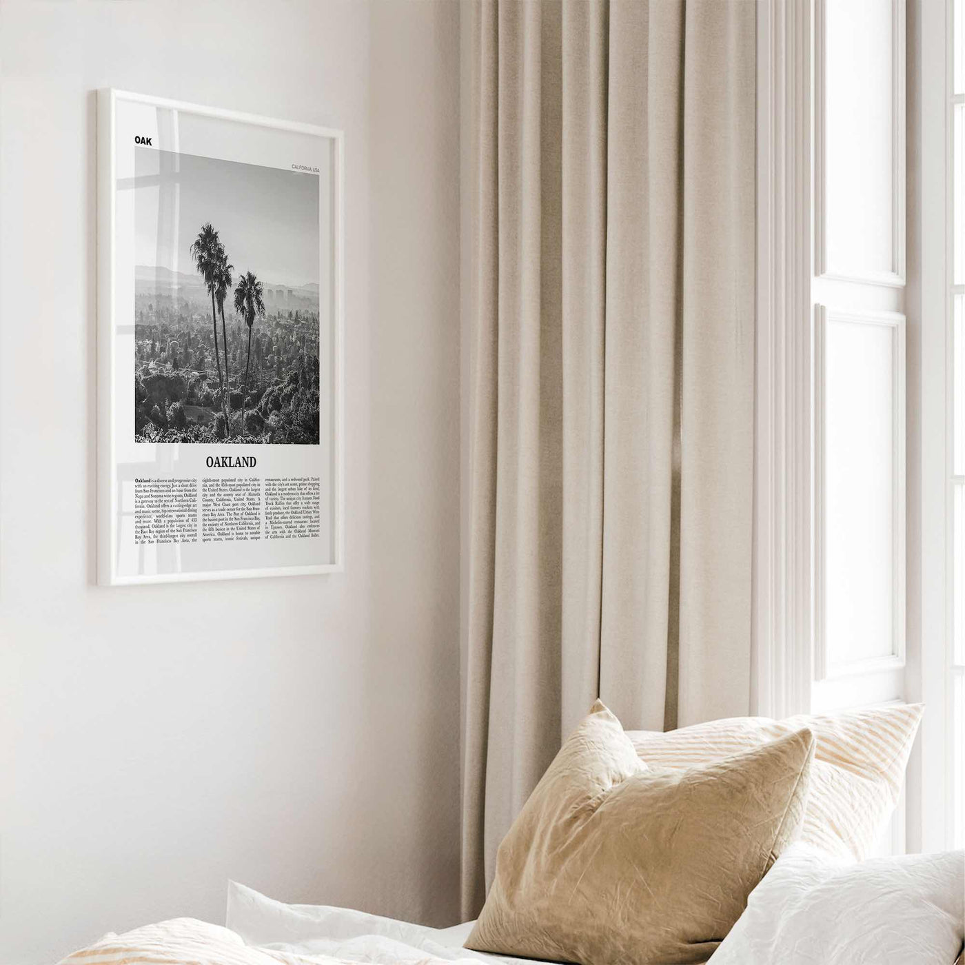 Oakland Print Black and White No 2, Oakland Wall Art, Oakland Poster, Oakland Photo, Oakland Decor, California, USA, United States