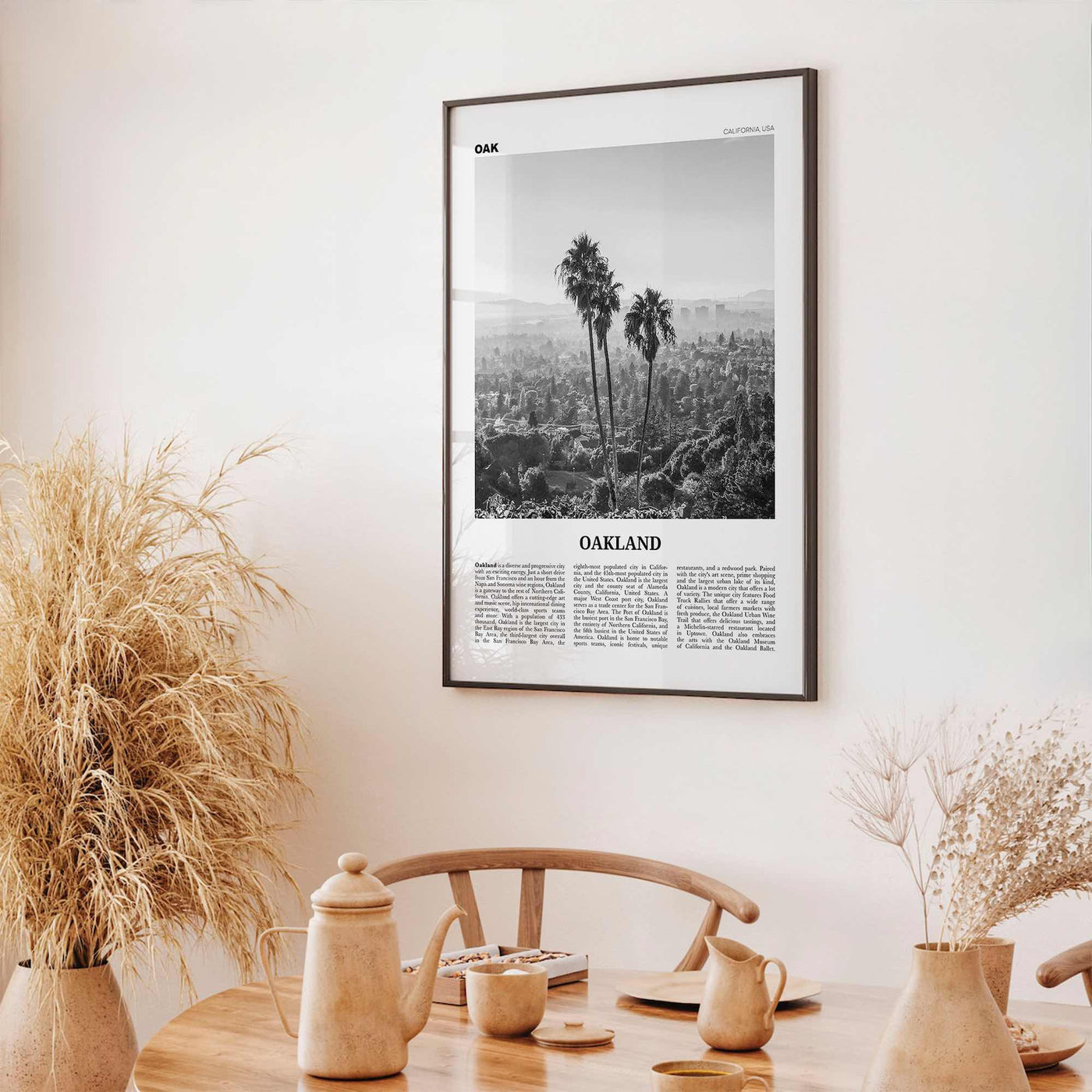 Oakland Print Black and White No 2, Oakland Wall Art, Oakland Poster, Oakland Photo, Oakland Decor, California, USA, United States