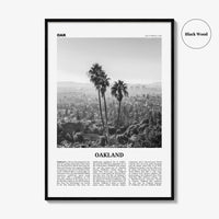 Oakland Print Black and White No 2, Oakland Wall Art, Oakland Poster, Oakland Photo, Oakland Decor, California, USA, United States