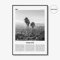 Oakland Print Black and White No 2, Oakland Wall Art, Oakland Poster, Oakland Photo, Oakland Decor, California, USA, United States
