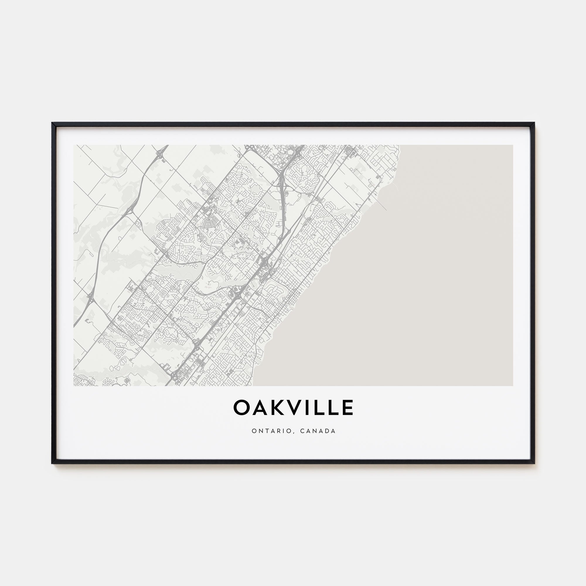 Oakville Map Landscape Poster