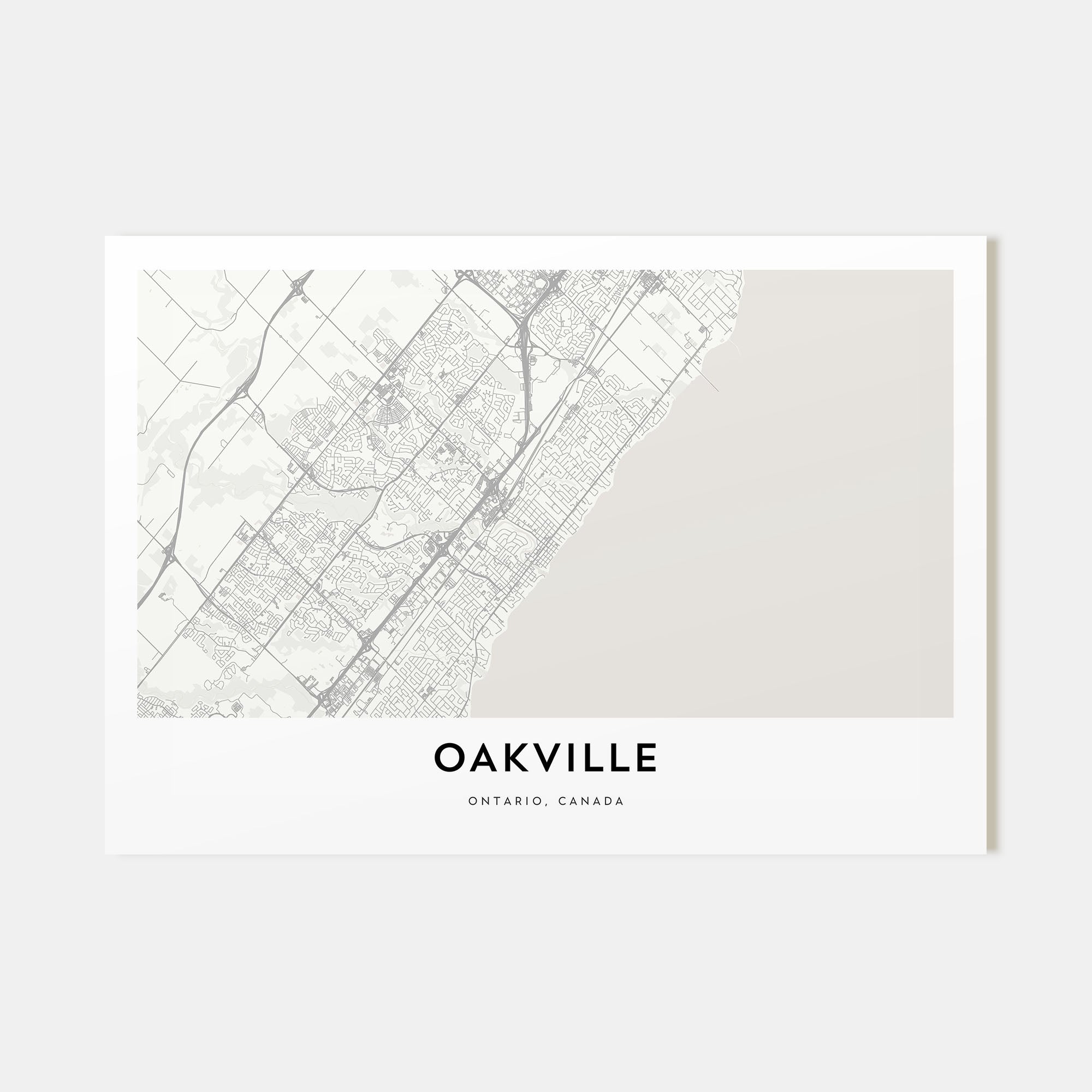 Oakville Map Landscape Poster
