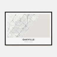 Oakville Map Landscape Poster