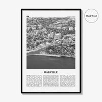 Oakville Print Black and White, Oakville Wall Art, Oakville Poster, Oakville Photo, Oakville Wall Décor, Oakville Map, Ontario, Canada
