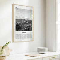 Oamaru Print Black and White, Oamaru Wall Art, Oamaru Poster, Oamaru Photo, Oamaru Wall Décor, Oamaru Map, New Zealand