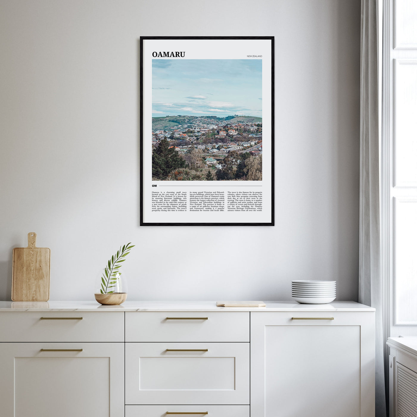 Oamaru Travel Color Poster