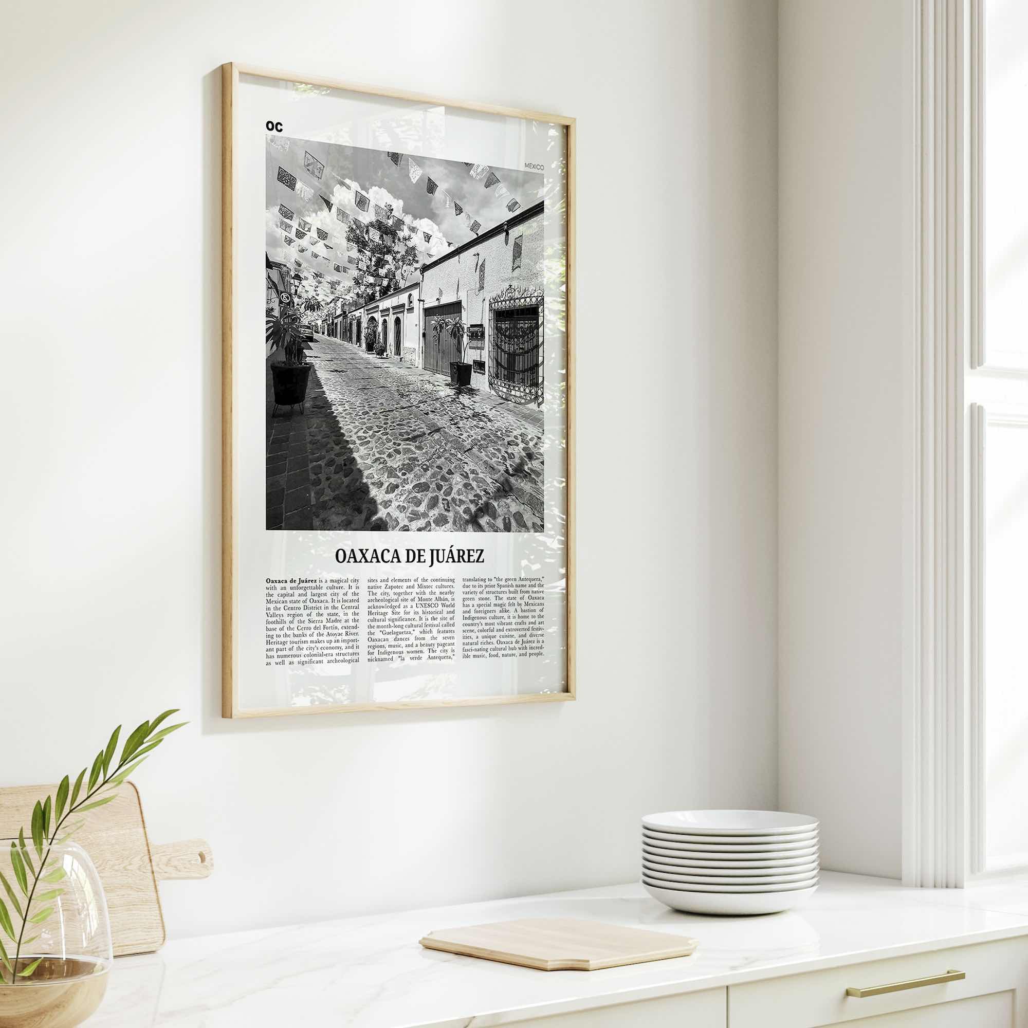 Oaxaca De Juarez Print Black and White, Oaxaca Wall Art, Oaxaca Poster, Oaxaca Photo, Oaxaca Wall Decor, Mexico, Oaxaca de Juarez
