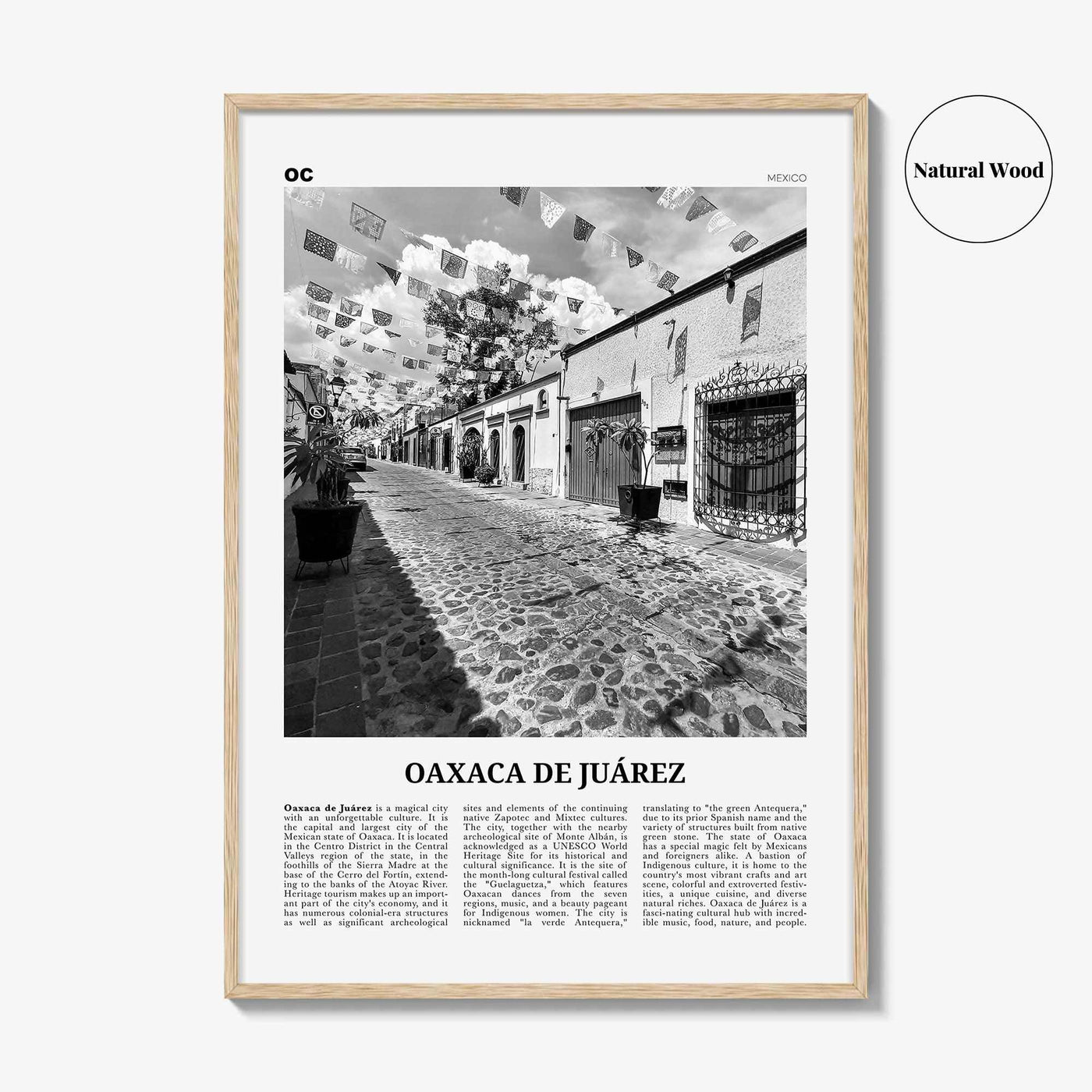 Oaxaca De Juarez Print Black and White, Oaxaca Wall Art, Oaxaca Poster, Oaxaca Photo, Oaxaca Wall Decor, Mexico, Oaxaca de Juarez