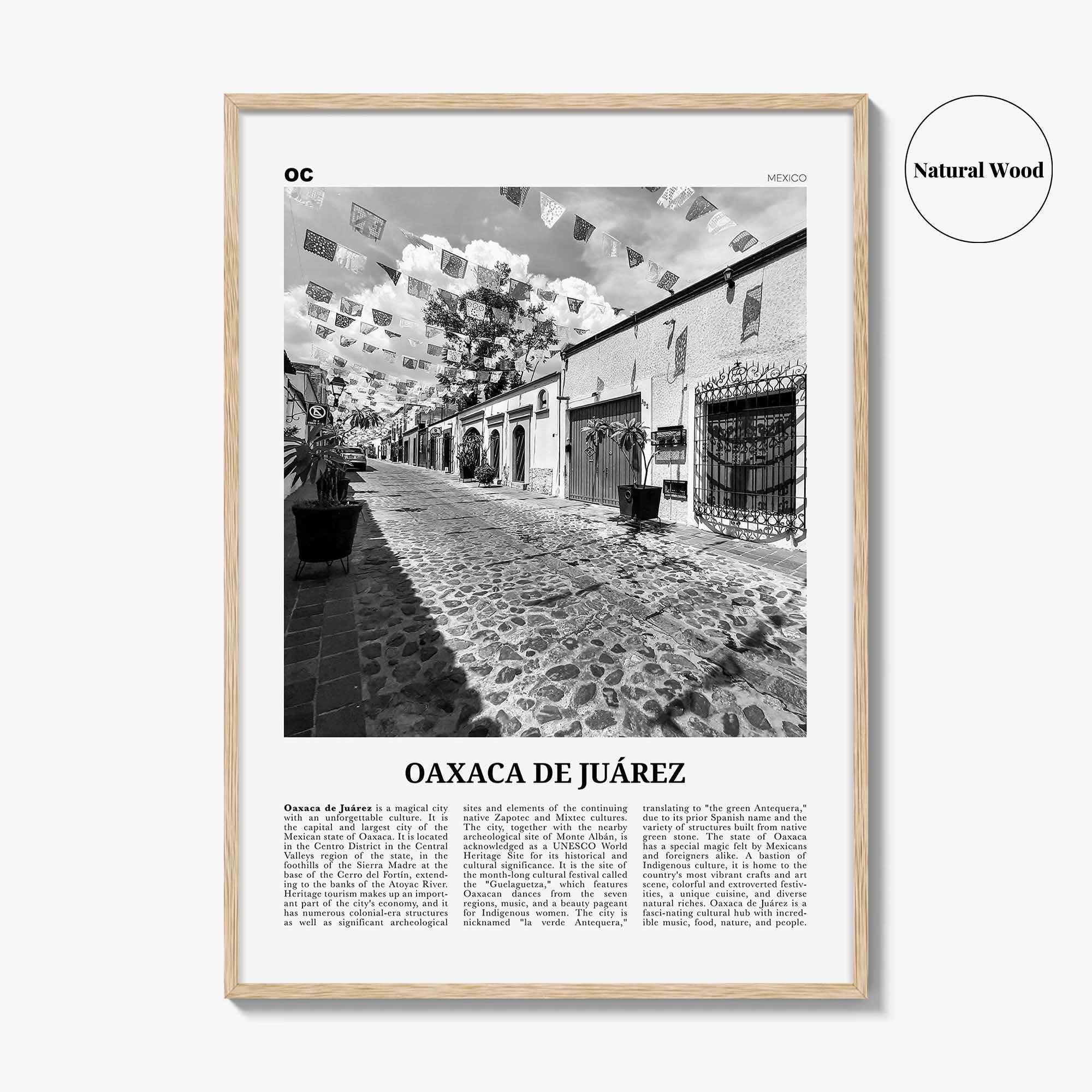 Oaxaca De Juarez Print Black and White, Oaxaca Wall Art, Oaxaca Poster, Oaxaca Photo, Oaxaca Wall Decor, Mexico, Oaxaca de Juarez