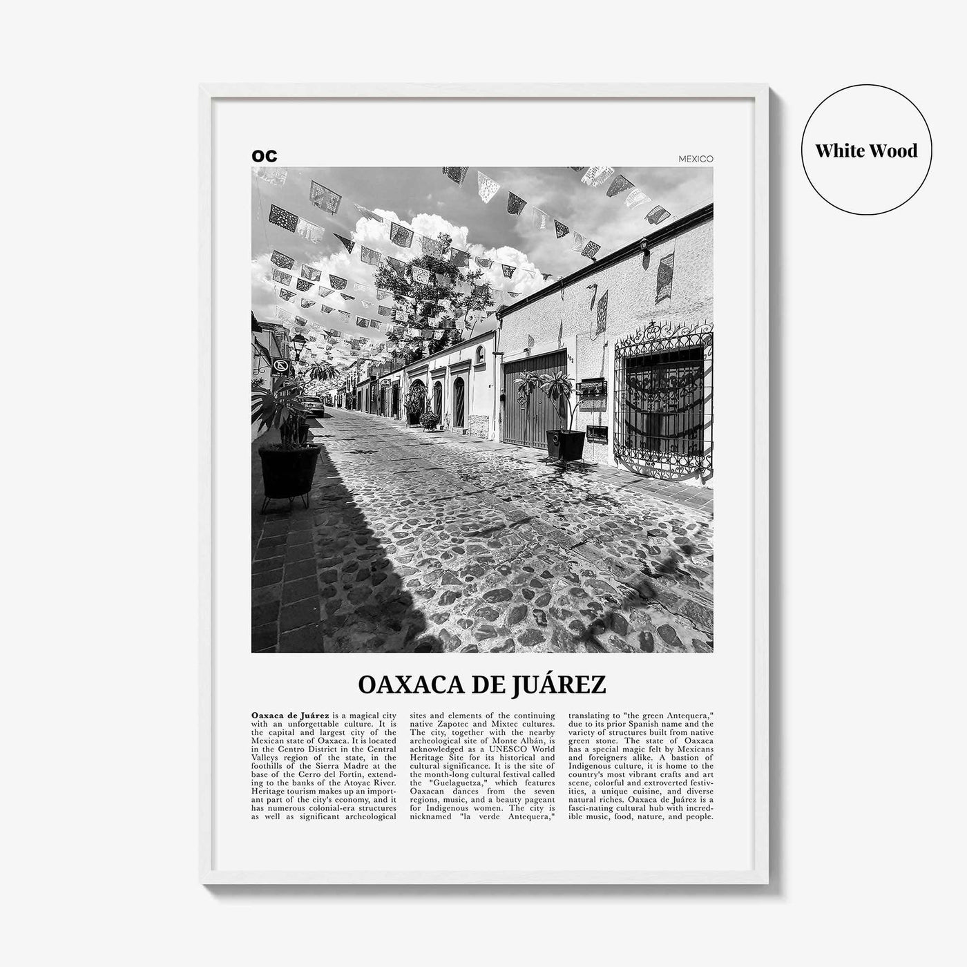 Oaxaca De Juarez Print Black and White, Oaxaca Wall Art, Oaxaca Poster, Oaxaca Photo, Oaxaca Wall Decor, Mexico, Oaxaca de Juarez