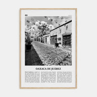 Oaxaca de Juárez Travel B&W Poster