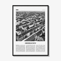 Oberhausen Print Black and White, Oberhausen Wall Art, Oberhausen Poster, Oberhausen Photo, Oberhausen Wall Décor, Oberhausen Map, Germany