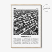 Oberhausen Print Black and White, Oberhausen Wall Art, Oberhausen Poster, Oberhausen Photo, Oberhausen Wall Décor, Oberhausen Map, Germany