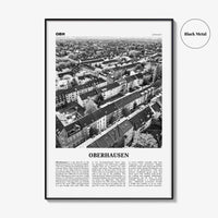 Oberhausen Print Black and White, Oberhausen Wall Art, Oberhausen Poster, Oberhausen Photo, Oberhausen Wall Décor, Oberhausen Map, Germany