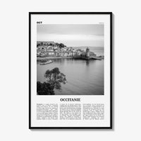 Occitanie Print Black and White, Occitanie Wall Art, Occitanie Poster, Occitanie Photo, Occitanie Wall Décor, Occitanie Map, France