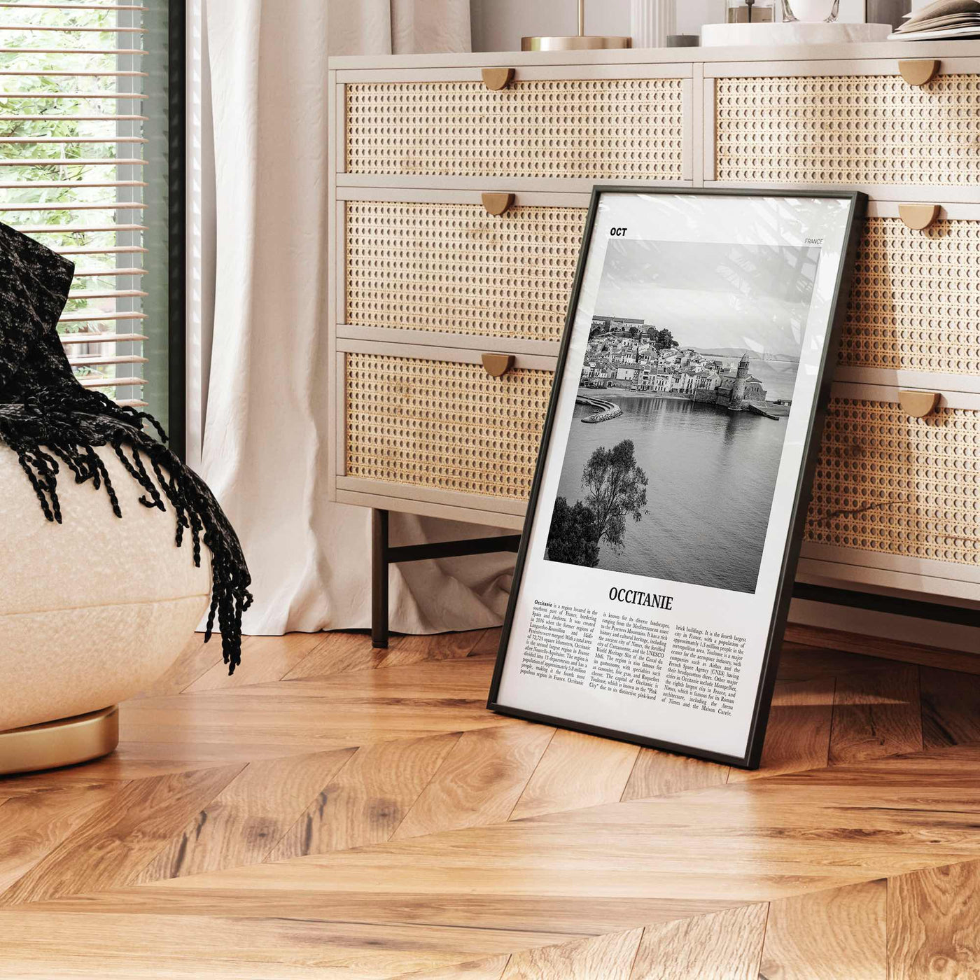 Occitanie Print Black and White, Occitanie Wall Art, Occitanie Poster, Occitanie Photo, Occitanie Wall Décor, Occitanie Map, France