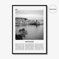 Occitanie Print Black and White, Occitanie Wall Art, Occitanie Poster, Occitanie Photo, Occitanie Wall Décor, Occitanie Map, France
