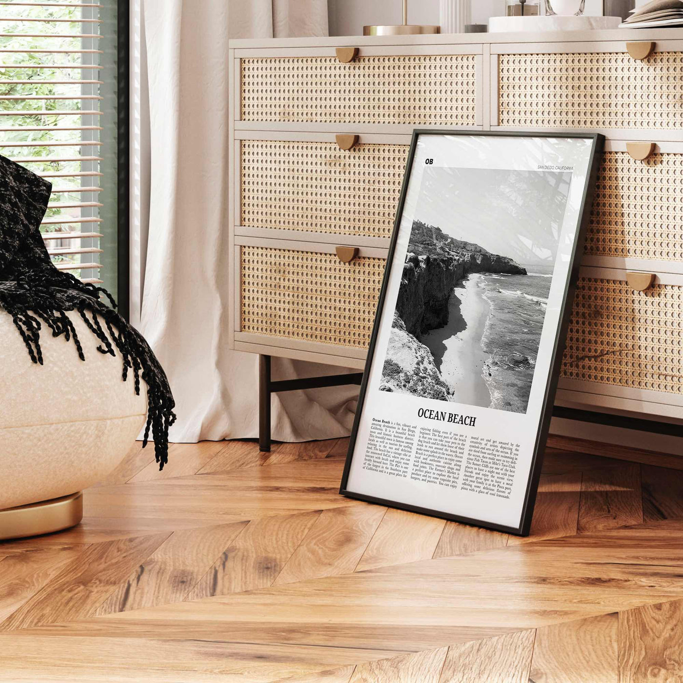 Ocean Beach Print Black and White, Ocean Beach Wall Art, Ocean Beach Poster, Ocean Beach Photo, San Diego, California, USA, United States