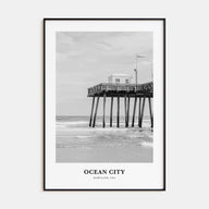 Ocean City, Maryland Portrait B&W Poster