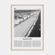 Ocean City, Maryland Travel B&W Poster