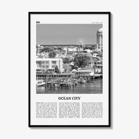 Ocean City Print Black and White New Jersey No 1, Ocean City Wall Art, Ocean City Poster, Ocean City Photo, Ocean City Wall Décor, USA