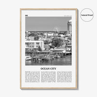Ocean City Print Black and White New Jersey No 1, Ocean City Wall Art, Ocean City Poster, Ocean City Photo, Ocean City Wall Décor, USA