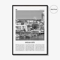 Ocean City Print Black and White New Jersey No 1, Ocean City Wall Art, Ocean City Poster, Ocean City Photo, Ocean City Wall Décor, USA