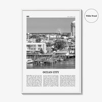 Ocean City Print Black and White New Jersey No 1, Ocean City Wall Art, Ocean City Poster, Ocean City Photo, Ocean City Wall Décor, USA