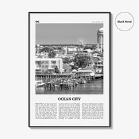 Ocean City Print Black and White New Jersey No 1, Ocean City Wall Art, Ocean City Poster, Ocean City Photo, Ocean City Wall Décor, USA