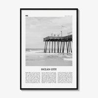 Ocean City Print Black and White New Jersey No 2, Ocean City Wall Art, Ocean City Poster, Ocean City Photo, Ocean City Wall Décor, USA