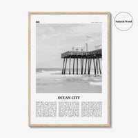 Ocean City Print Black and White New Jersey No 2, Ocean City Wall Art, Ocean City Poster, Ocean City Photo, Ocean City Wall Décor, USA