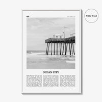 Ocean City Print Black and White New Jersey No 2, Ocean City Wall Art, Ocean City Poster, Ocean City Photo, Ocean City Wall Décor, USA