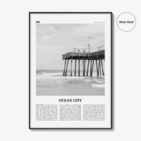 Ocean City Print Black and White New Jersey No 2, Ocean City Wall Art, Ocean City Poster, Ocean City Photo, Ocean City Wall Décor, USA