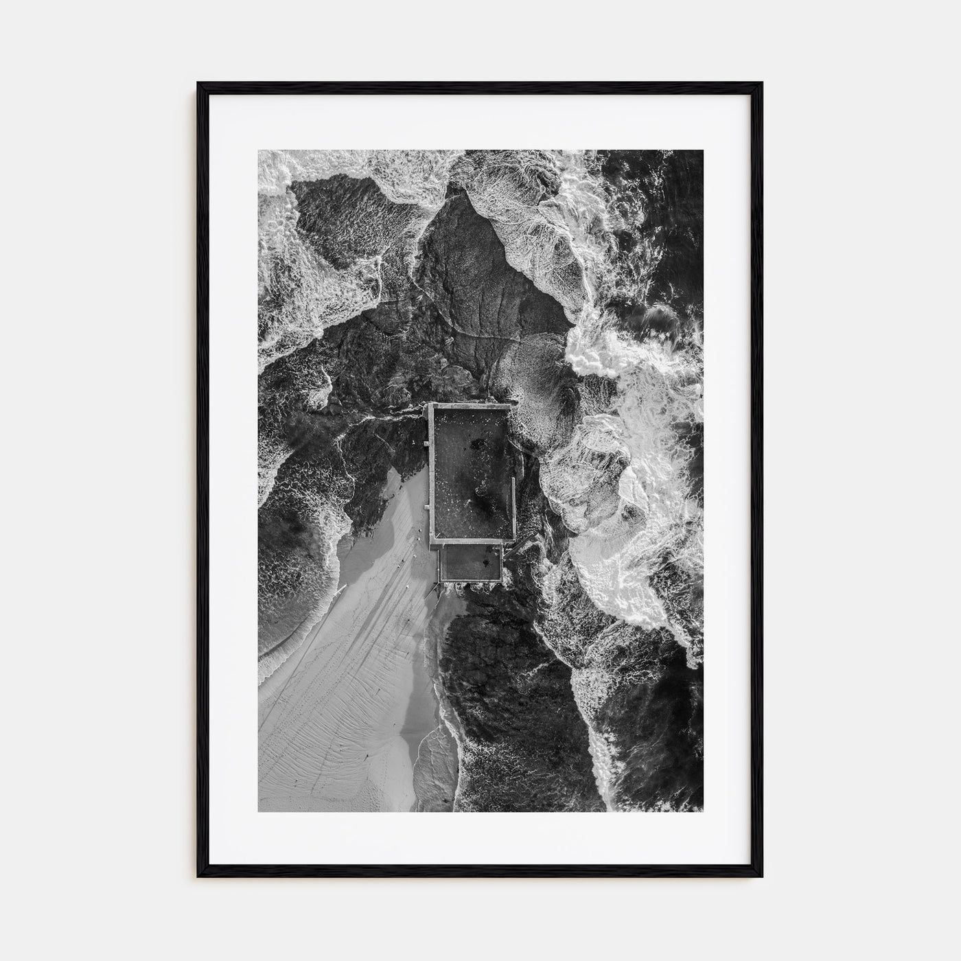 Ocean Pool Photo B&W No 3 Poster