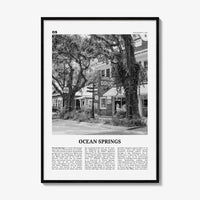 Ocean Springs Print Black and White, Ocean Springs Wall Art, Ocean Springs Poster, Ocean Springs Photo, Springs Wall Décor, Mississippi, USA