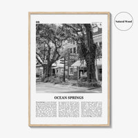 Ocean Springs Print Black and White, Ocean Springs Wall Art, Ocean Springs Poster, Ocean Springs Photo, Springs Wall Décor, Mississippi, USA