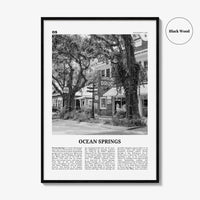 Ocean Springs Print Black and White, Ocean Springs Wall Art, Ocean Springs Poster, Ocean Springs Photo, Springs Wall Décor, Mississippi, USA