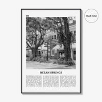Ocean Springs Print Black and White, Ocean Springs Wall Art, Ocean Springs Poster, Ocean Springs Photo, Springs Wall Décor, Mississippi, USA