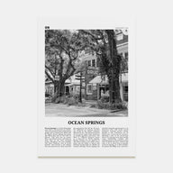 Ocean Springs Travel B&W Poster