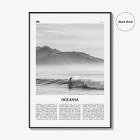 Oceania Print Black and White, Oceania Wall Art, Oceania Poster, Oceania Photo, Oceania Wall Decor, Continent Print, Australia, New Zealand