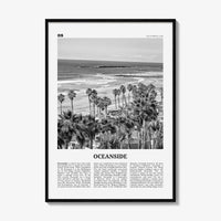 Oceanside Print Black and White No 1, Oceanside Wall Art, Oceanside Poster, Oceanside Photo, California, USA, United States, North America